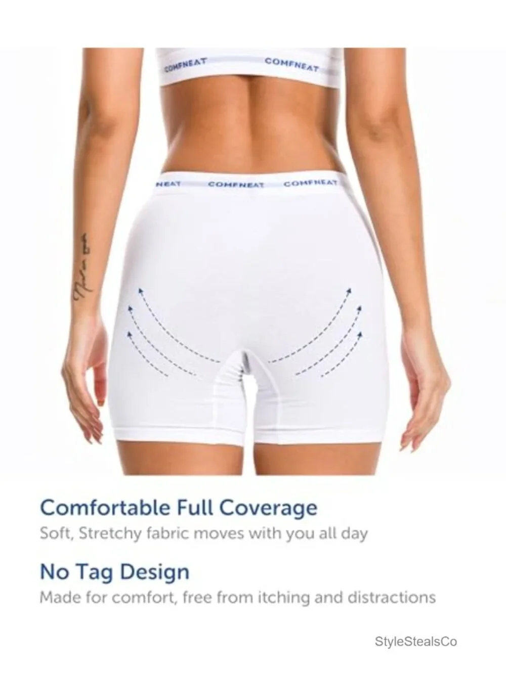 Cotton Spandex Boyshorts 4-Pack High Rise Stretchy Underwear